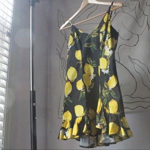 Black Summer Dress with a cute lemon print 🍋🍋